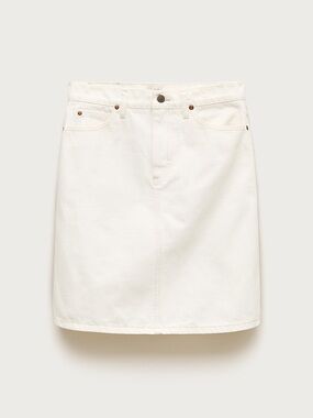 White denim skirt